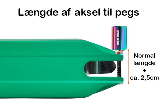 Długość osi pegów na decku