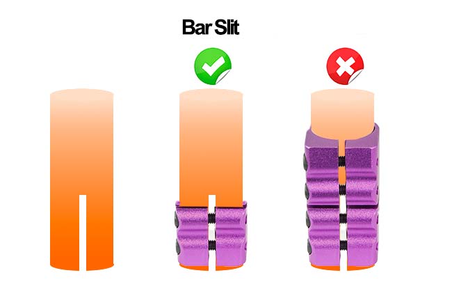 Slit na kierownicy do hulajnogi