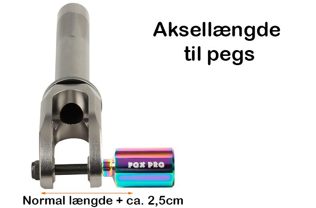 Długość osi pegów na widelcu