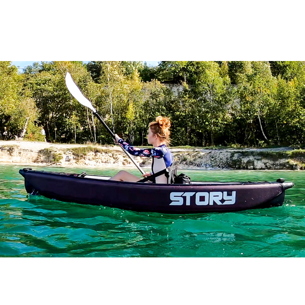 Jednoosobowa, nadmuchiwana łódź wędkarska Story