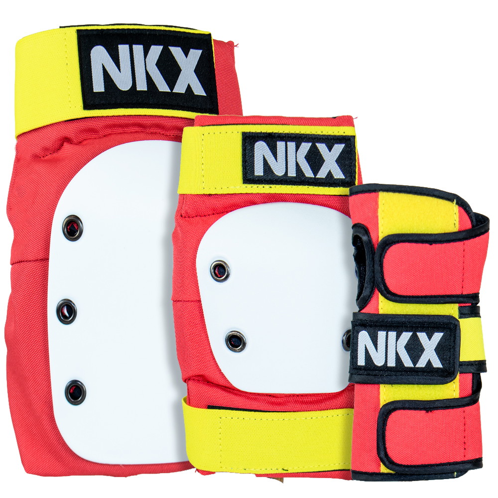 NKX 3-Pack Pro Ochronne Akcesoria - Nakolanniki, Ochrony Łokci i Ochrony Nadgarstków