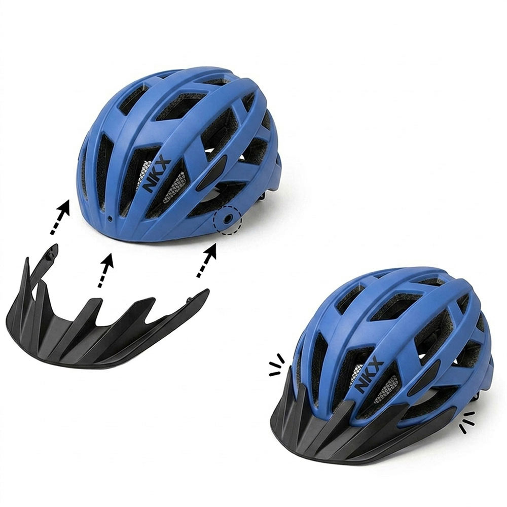 Kask rowerowy LED NKX City z wbudowanym światłem