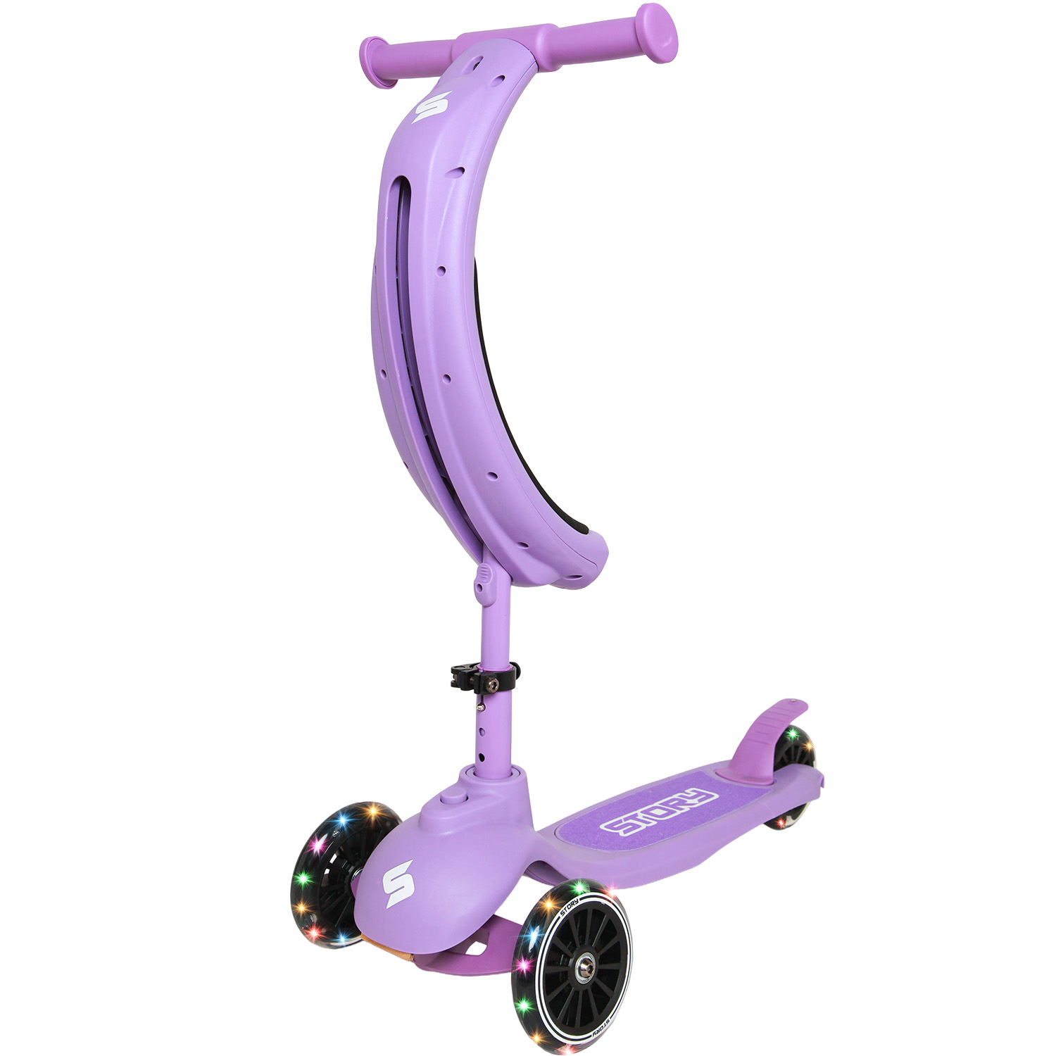Story 4IN1 LED dziecięcy 3-kołowy trottinette
