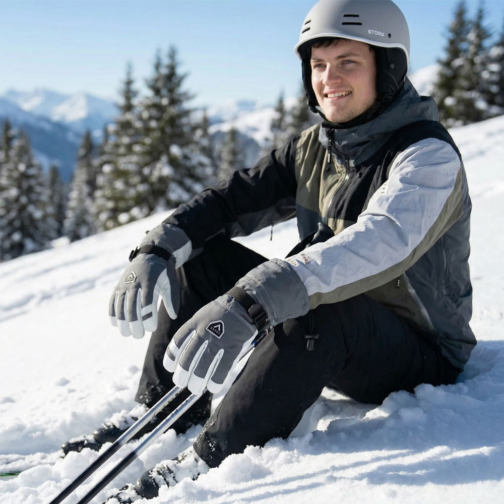 Annox Alpine Skórzane Rękawiczki Narciarskie