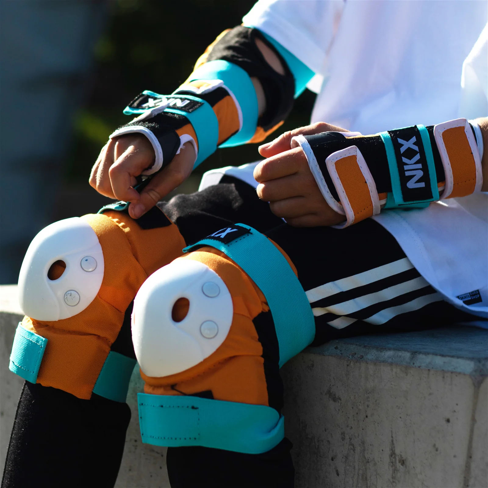 NKX Kids 3-Pack Pro Protective Gear - Nakolanniki, łokietniki i ochraniacze nadgarstków
