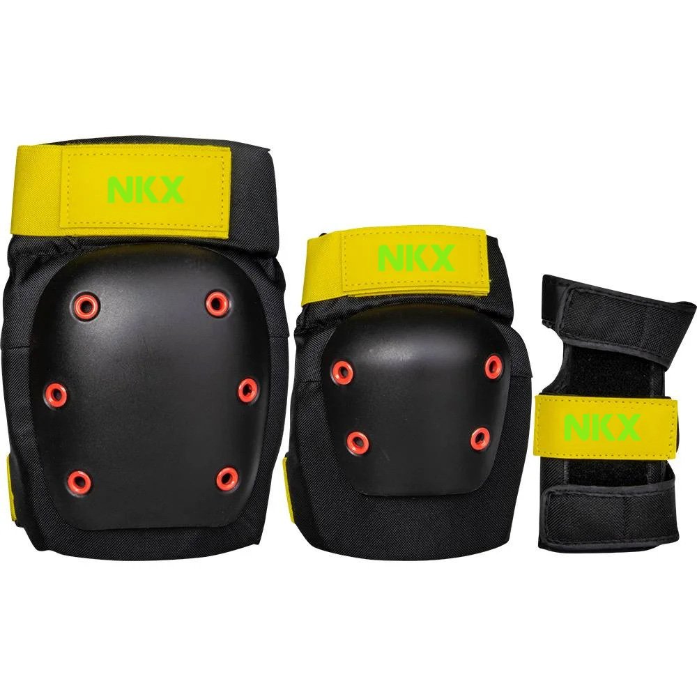 NKX 3-Pack Pro Ochronne Akcesoria - Nakolanniki, Ochrony Łokci i Ochrony Nadgarstków