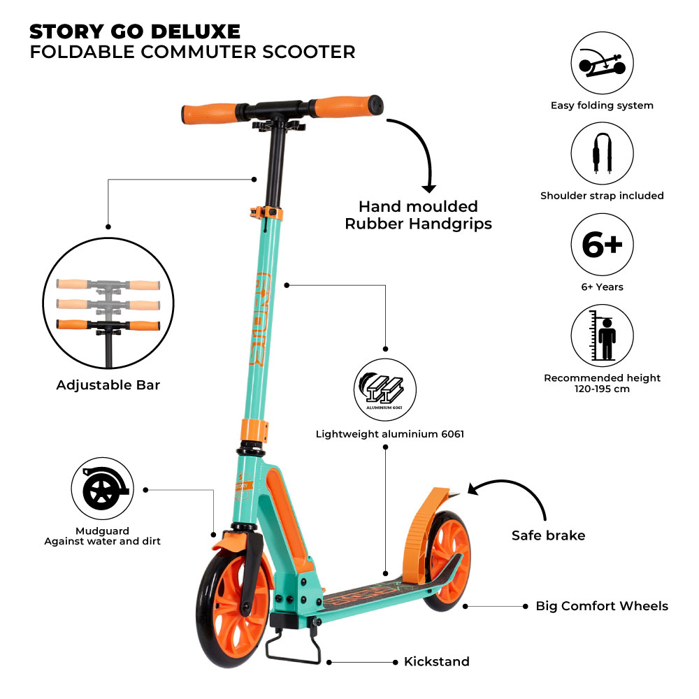 Story GO Deluxe Składany Skuter Komutacyjny