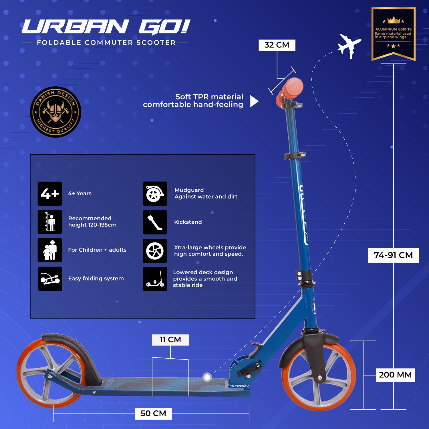 Story Urban GO! Składany Skuter Komutacyjny